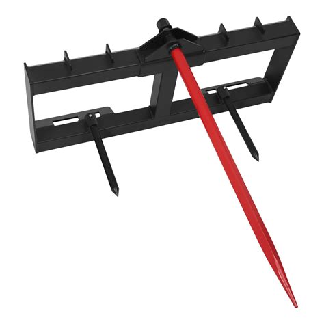 bobcat skid steer bale spikes|bobcat hay spear attachment.